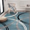 World Rug Gallery Modern Wavy Circles Design 3'3'' x 5' Blue 377BLUE3X5 - alternate 3